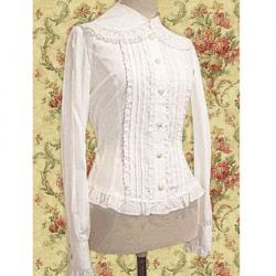 Amanda99 White Pintucks Lolita Blouse