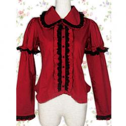 Amanda99 Red Long Sleeves Lolita Blouse
