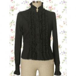 Amanda99 Black Ruffles Lolita Blouse