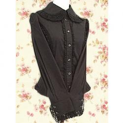 Amanda99 Brown Lace Lolita Blouse