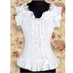 Amanda99 White Ruffle Lolita Blouse
