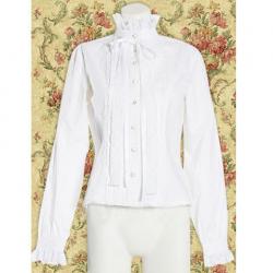Amanda99 White Long Sleeves Ruffles Cotton Lolita Blouse