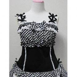 Amanda99 Black And White Lace Sleeveless Lolita Cotton Blouse
