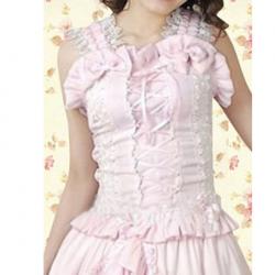 Amanda99 Pink Cotton Sleeveless Lolita Shirt