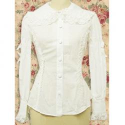 Amanda99 White Lace Ribbon Lolita Blouse