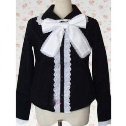 Amanda99 White Lace Long Sleeves Lolita Cotton Blouse