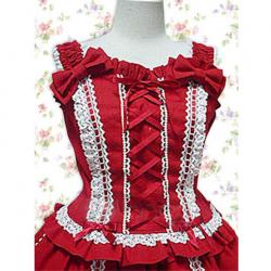 Amanda99 Red Lolita Lace Bow Sleeveless Vest