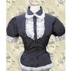 Amanda99 Shepherd Check Lace Lolita Blouse