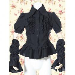 Amanda99 Short Sleeves Ruffles Cotton Lolita Blouse