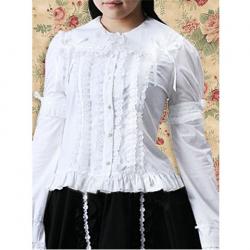 Amanda99 White Lace Ruffle Lolita Blouse