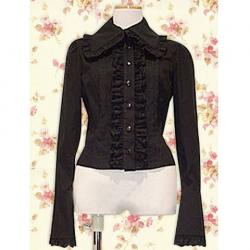 Amanda99 Black Ruffle Lolita Blouse