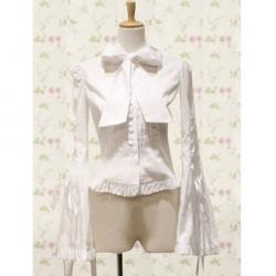 Amanda99 White Lace Long Sleeves Lolita Cotton Blouse