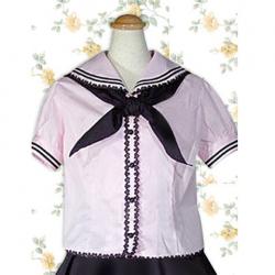 Amanda99 Pink Lace Trim Lolita Blouse