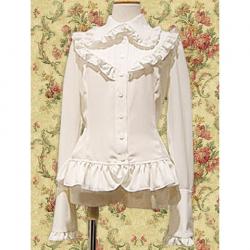 Amanda99 White Ruffle Lolita Blous