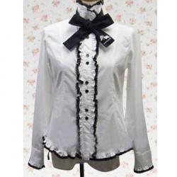 Amanda99 White Cravat Long Sleeves Lolita Blouse