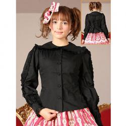 Amanda99 Black Lace Trim Lolita Blouse