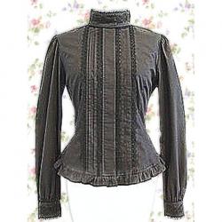 Amanda99 Black Pintucks Lolita Blouse