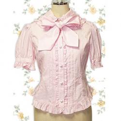 Amanda99 Pink Short Sleeves Lolita Blouse