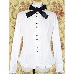 Amanda99 White Ruffle Decoration Lolita Blouse
