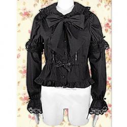 Amanda99 Black Lace Bow Lolita Blouse