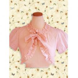 Amanda99 Pink Short Sleeves Lolita Blouse Shirt