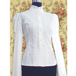 Amanda99 White Puff Sleeves Pintucks Lolita Blouse