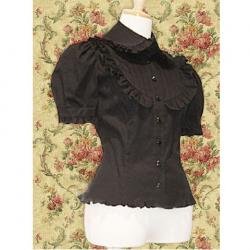 Amanda99 Black Short Sleeves Lolita Blouse