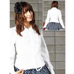 Amanda99 White Long Sleeves Lolia Blouse