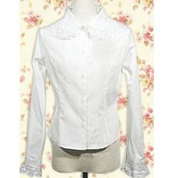 Amanda99 White Lace Long Sleeves Blouse