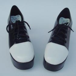 Amanda99 8cm Heel With 3.5cm Platform Black PU Lolita Shoes