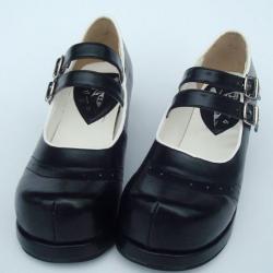 Amanda99 5cm Heel Black PU Lolita Shoes