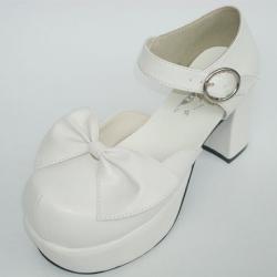 Amanda99 8cm Heel With 3.5cm Platform White Lolita Shoes