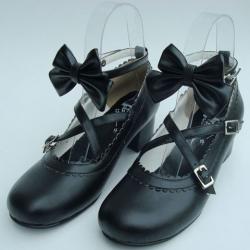 Amanda99 4.5cm Heel Black PU Lolita Shoes
