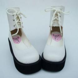 Amanda99 6.5cm Heel With 4.5cm Platform White PU Lolita Shoes