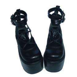 Amanda99 8.5cm Heel With 6.5cm Platform Black PU Lolita Shoes