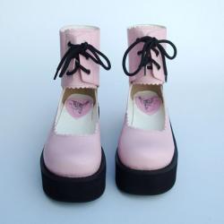 Amanda99 6.5cm Heel With 4.5cm Platform Pink PU Lolita Shoes
