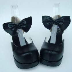 Amanda99 6.5cm Heel With 2.5cm Platform Black Lolita Shoes