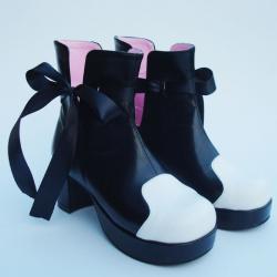 Amanda99 6.5cm Heel With 2.5cm Platform Black And White PU Lolita