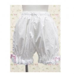 Amanda99 White Lace Bows Lolita Bloomers