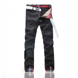 Amanda99 New Arrival Corean Fashion Red Checker Pattern Slim and Casual Trousers For Man