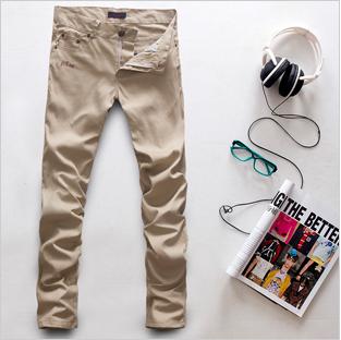 Amanda99 Fashion Pocket Decorated Design Slim and Casual Trousers For Man