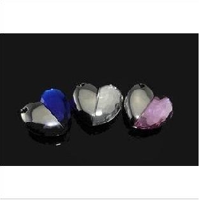 32G Heart-shaped Crystal Jewelry U Disk
