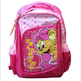 A Cat On Pink With Zippers Kids Backpacks
