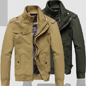 2012 New Spring Autumn Men's Standing Collar Pure Cotton Slim Jacket