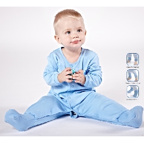 Long Sleeved Cotton Baby Climbing Clothes, Unisex Cover Feets Baby Rompers 2 in 1